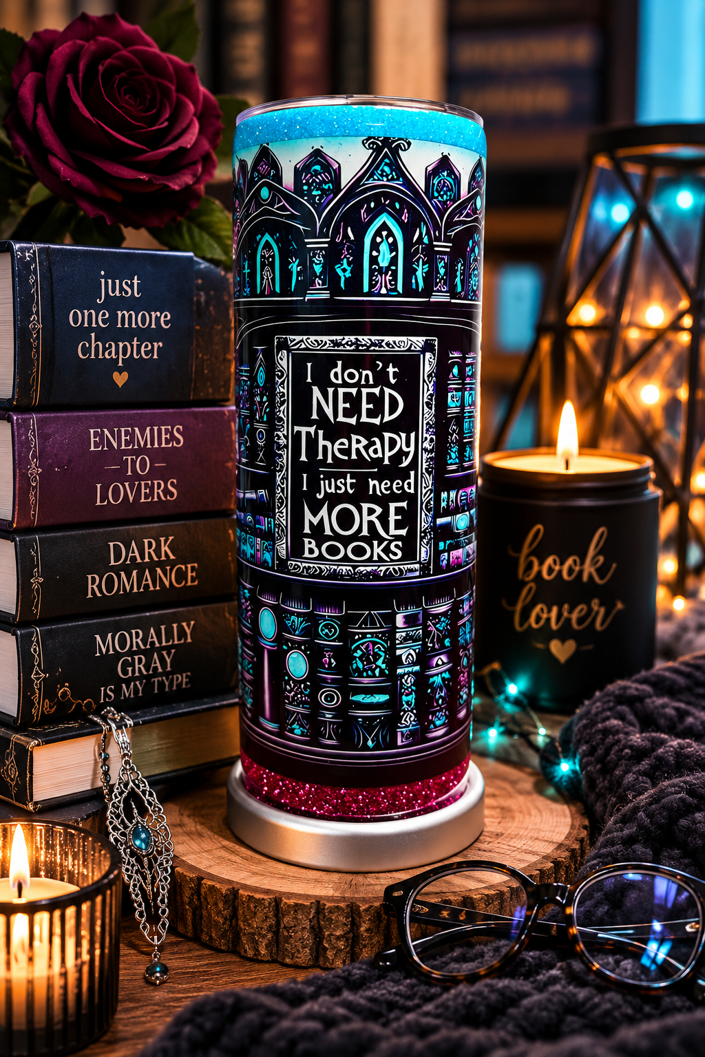 I Don't Need Therapy I Just Need More Books 20oz Tumbler
