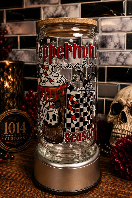 Peppermint Mocha Season Glass 16oz