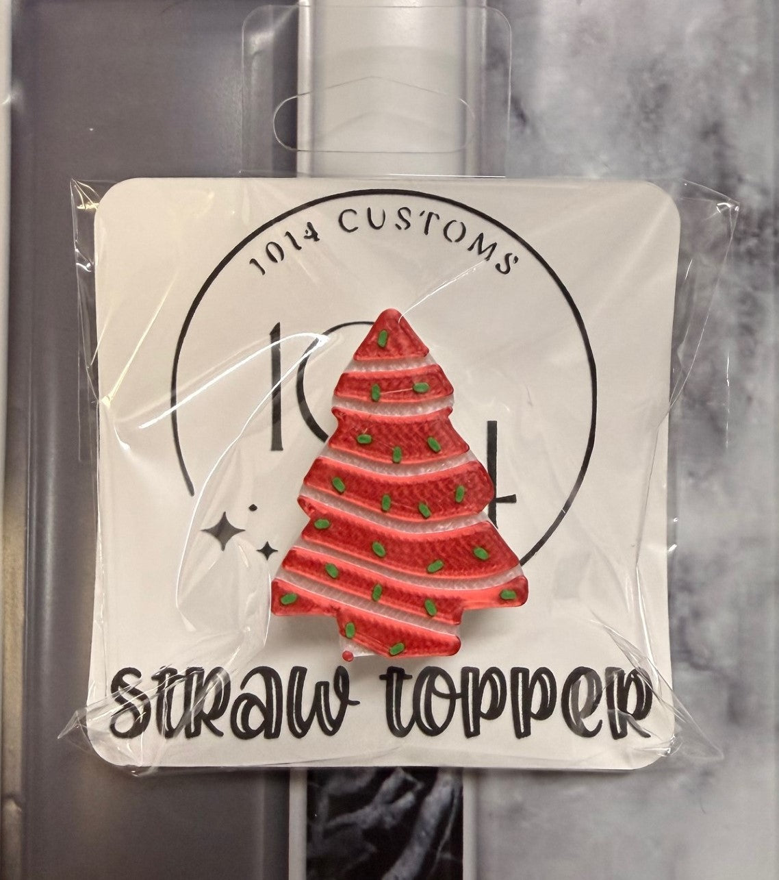 Christmas Tree Straw Topper - 10mm