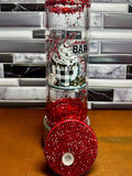 Hot Cocoa Bar Glass Tumbler - Red Glitter Accent