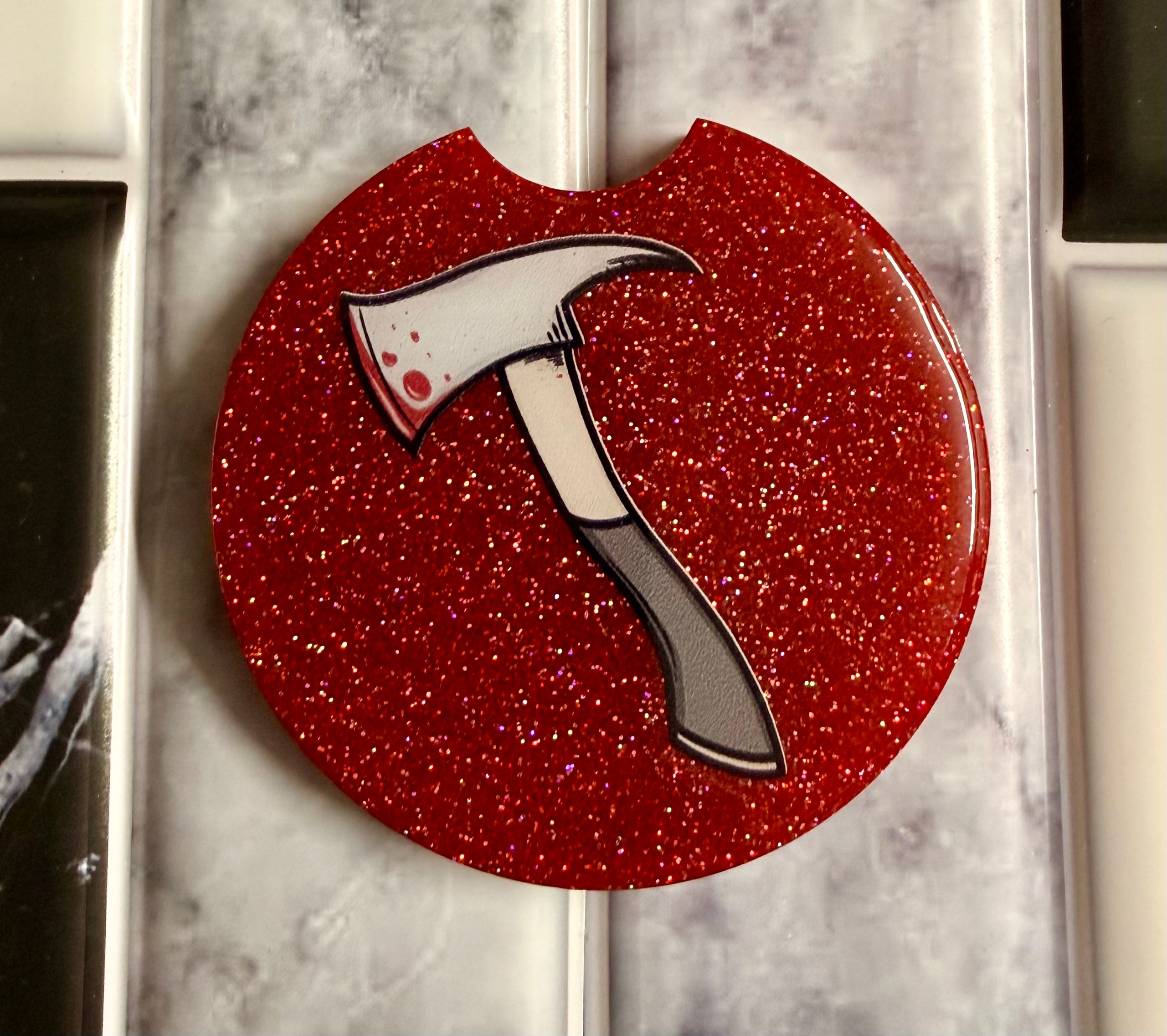 Axe Car Coaster - Horror Inspired Design