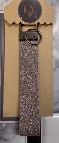Silver Glitter Keychain - Sparkle Wristlet