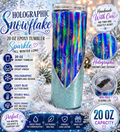 Holographic Snowflake Winter Tumbler 20oz