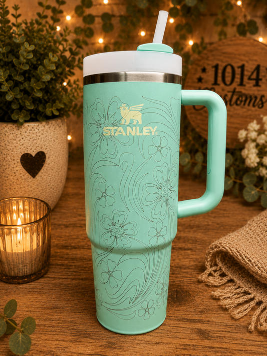 Spring Bloom Engraved Stanley Tumbler