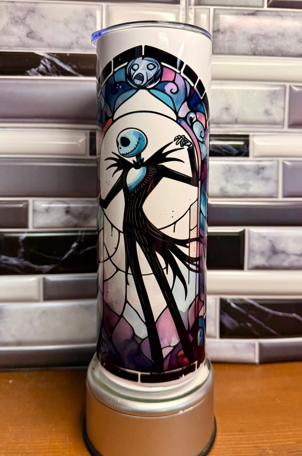 20 oz Stripes & Patchwork Stained Glass