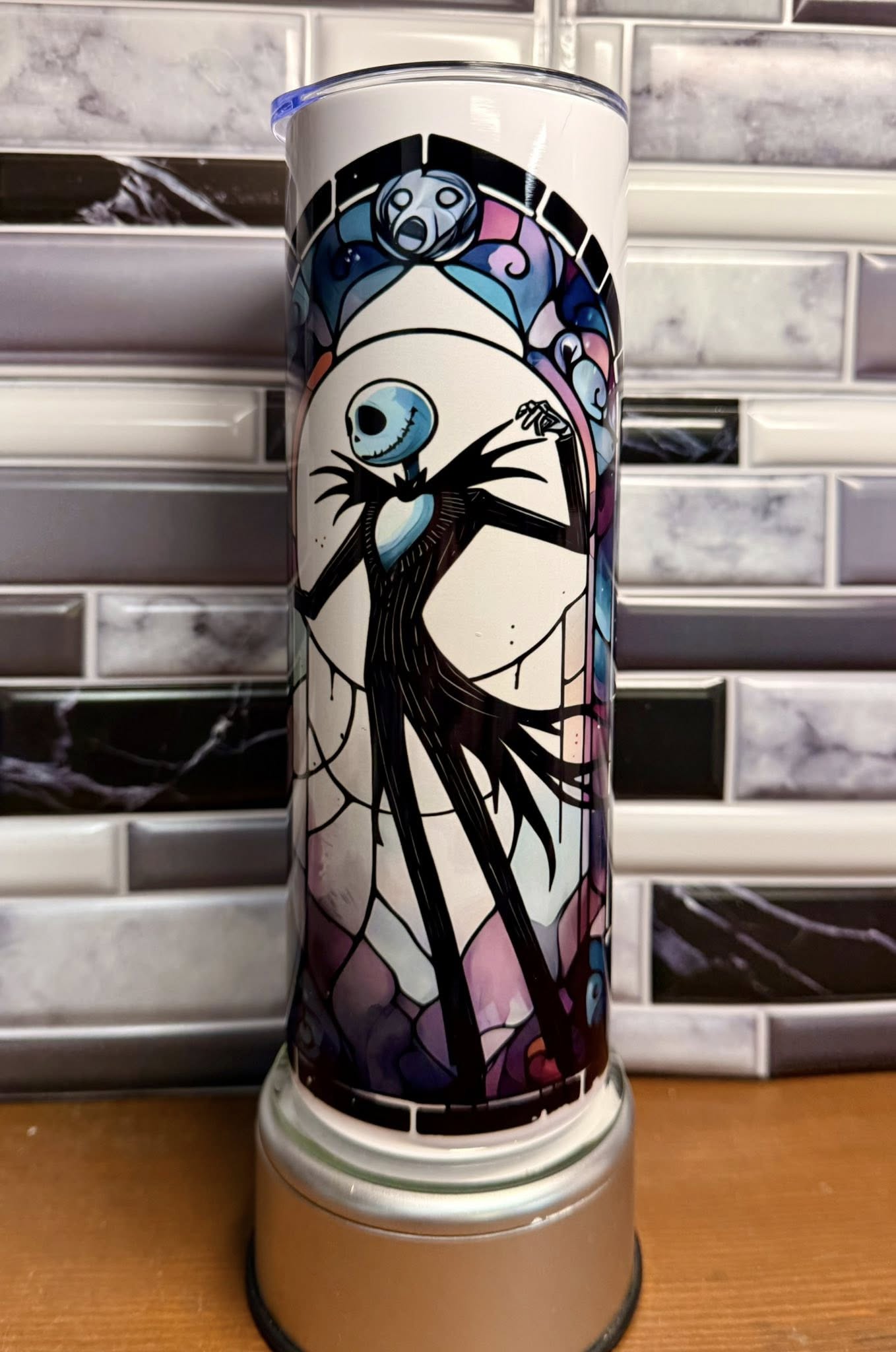 20 oz Stripes & Patchwork Stained Glass