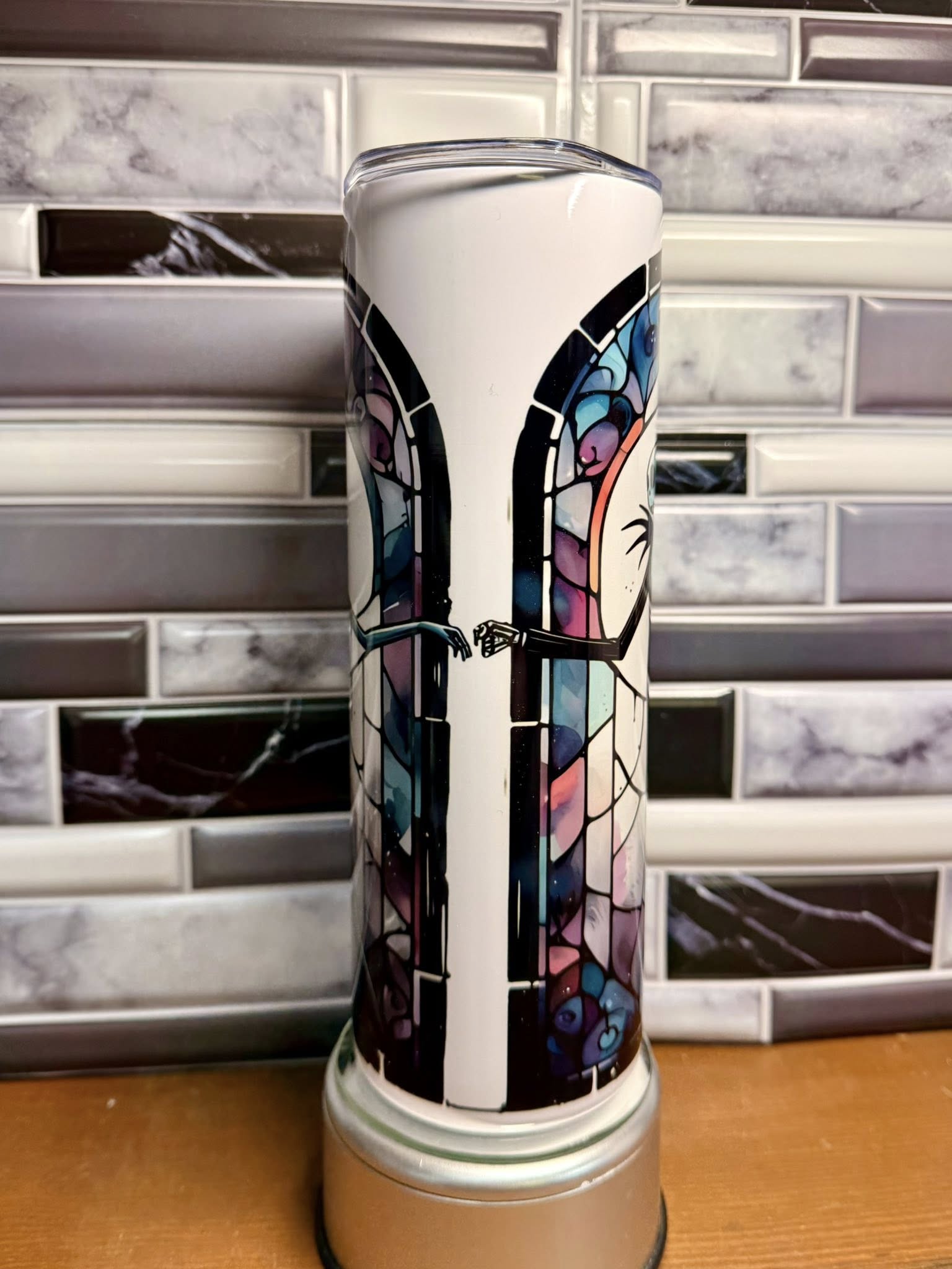 20 oz Stripes & Patchwork Stained Glass